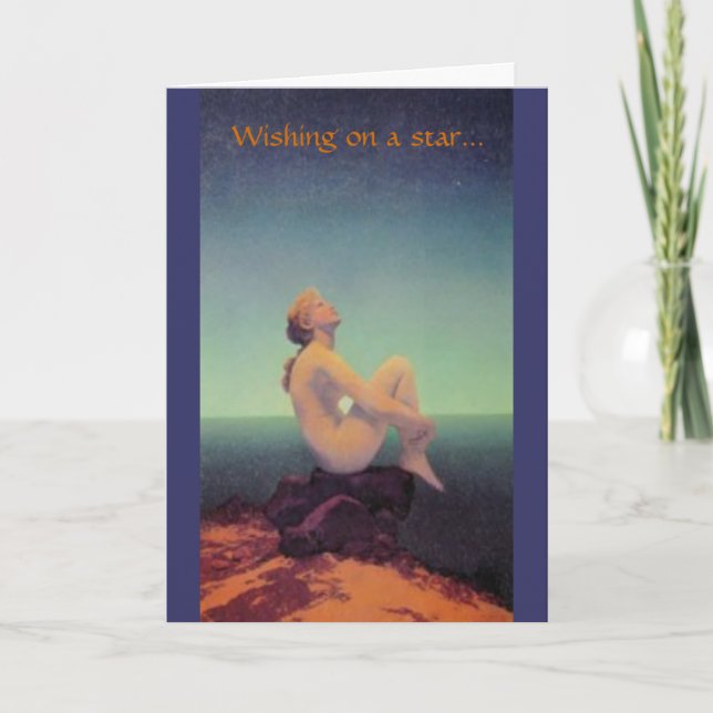 Cartão "...dreaming of you" Maxfield Parrish card (Frente)