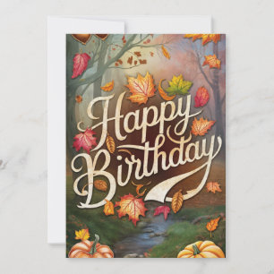 Cartão Dreampkin Autumn Fall Feliz Aniversário