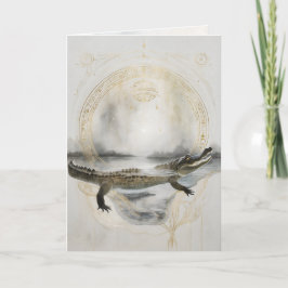 Cartão Dreamwoven Guardian Alligator Greeting Card