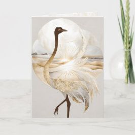 Cartão Dreamwoven Guardian Ostrich Greeting Card