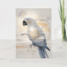 Cartão Dreamwoven Guardian Parrot Greeting Card