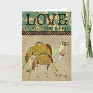 Cartão Dreamy Camels Love Greeting Card