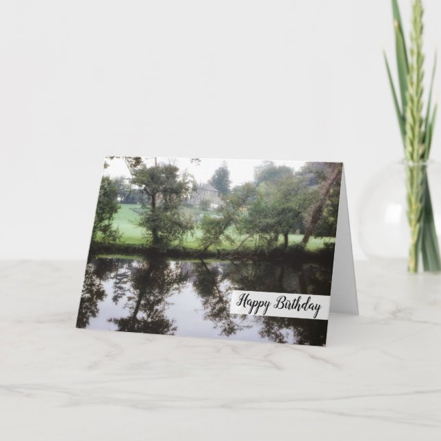 Cartão Dreamy Happy Birthday, Princesa Castelo de Scenery (Frente)