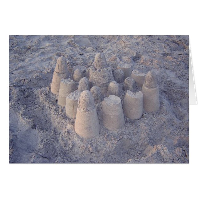 Cartão dreamy sandcastle (Frente horizontal)