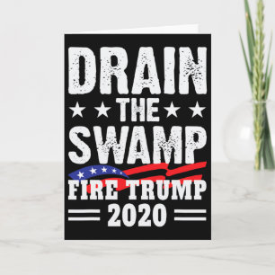 Cartão Drenar o Pântano Fogo Trump Engraçado Anti Trump