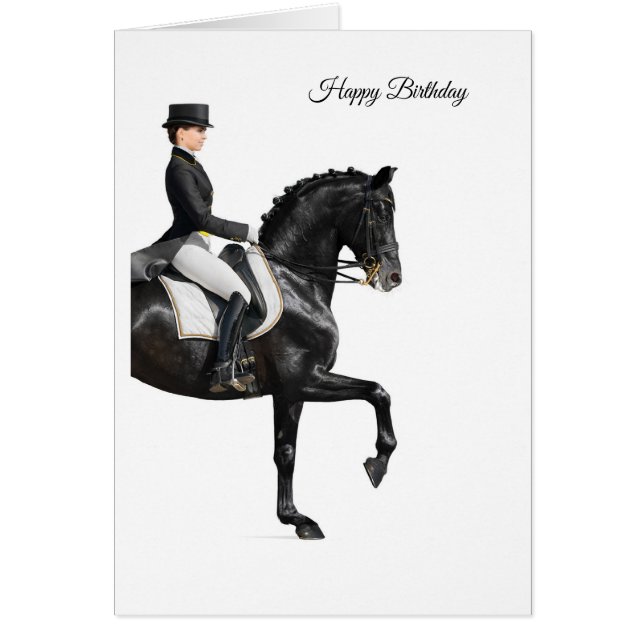 Cartão Dressage Birthday (Frente)