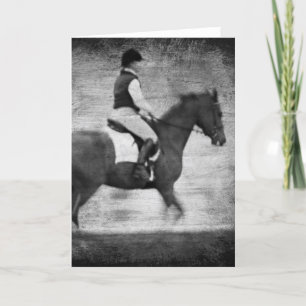 Cartão Dressage em preto e branco