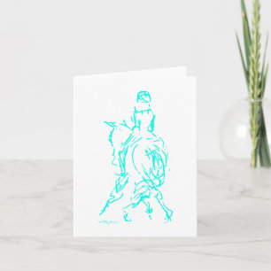 Cartão Dressage: Half Pass Card Aqua