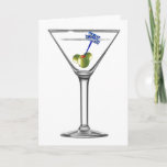 Cartão Drink Up<br><div class="desc">Martini Glass with Happy Birthday Olive Tooth Pick http://www.zazzle.com/drink_up_card-137348881697834209?rf=238873233638756321&CMPN=zBookmarklet http://zazzle.cathyhull.com</div>