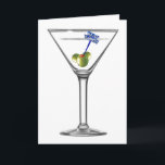 Cartão Drink Up<br><div class="desc">Martini Glass with Happy Birthday Olive Tooth Pick http://www.zazzle.com/drink_up_card-137348881697834209?rf=238873233638756321&CMPN=zBookmarklet http://zazzle.cathyhull.com</div>