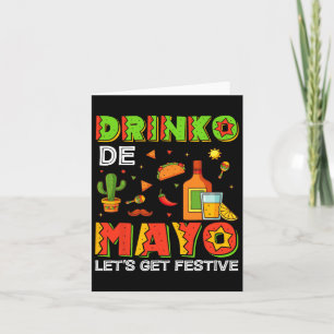 Cartão Drinko De Mayo Vamos Pegar Homens Festivos Cinqo D