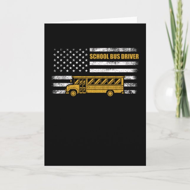 Cartão Driver de ônibus escolar americano (Frente)