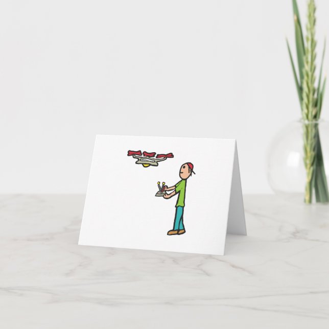 Cartão Drone Flying (Frente)