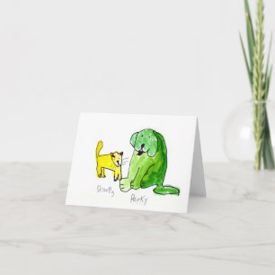 Cartão Droopy & Perky • Tyler Overton, Age 9 - card