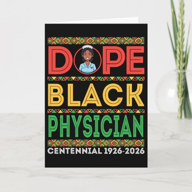 Cartão Drug Black Physician Centennial 1926 2026 Black Hi (Frente)