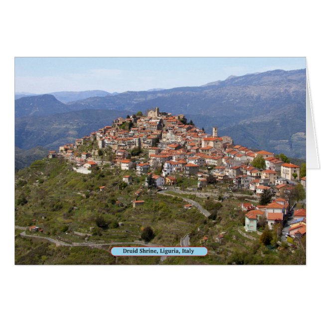 Cartão Druid Shrine, Ligúria, Itália (Frente Horizontal)