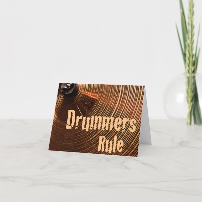 Cartão Drum or Drummer Greeting Card or Note Card (Frente)