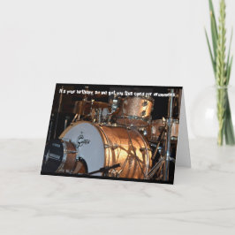 Cartão Drummer Percussionist Birthday Card for Kicks