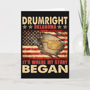 Cartão Drumright Oklahoma EUA Bandeira 4 De Julho