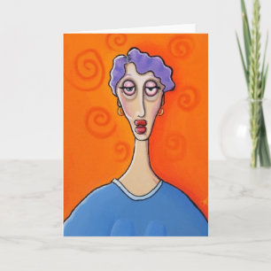 Cartão Drunk Girl Greeting Card