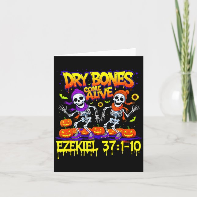 Cartão Dry Bones Come Alive Ezekiel 37 Bible Verse Christ (Frente)