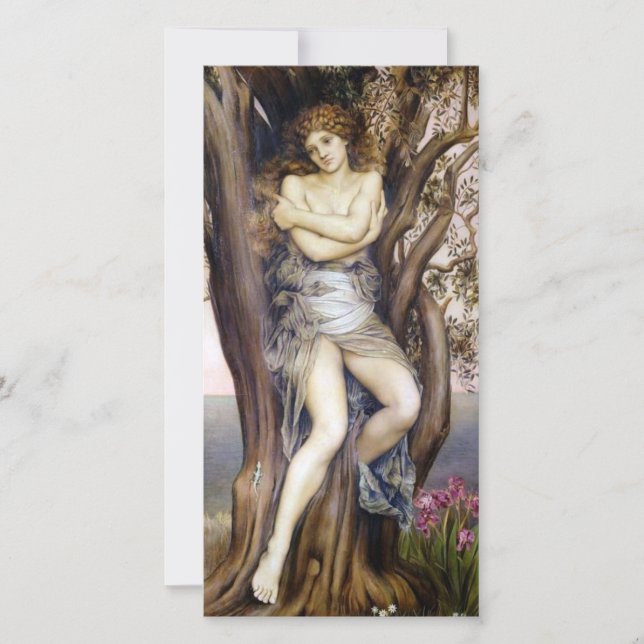Cartão Dryad (Linda Ninfa Árvore) (Mito Grego) (Frente)
