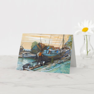 Cartão Drydock, pintura de Durgerdam, por Piet Mondrian