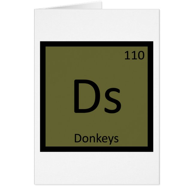 Cartão Ds - Elemento de Mesa Periódico de Química dos Don (Frente)