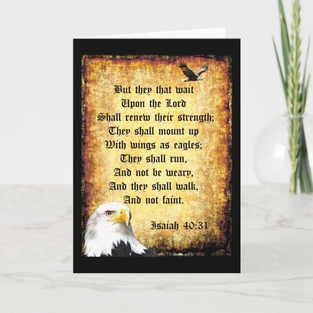 Cartão Duas Águias com Isaiah 40:31 (Frente)