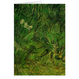Cartão Duas Borboletas Brancas por Vincent van Gogh