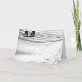 Cartão Duas Cadeiras Enterradas Na Neve