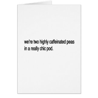 Cartão Duas ervilhas em um vagem.