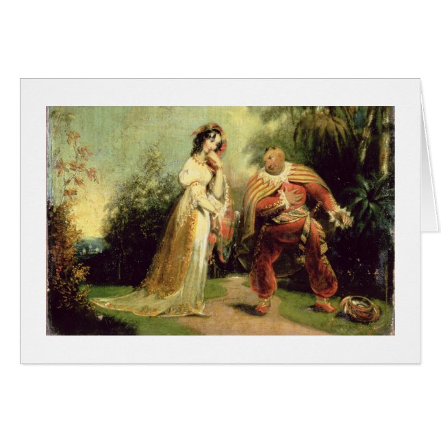 Cartão Duas figuras no traje turco no terras orientais (Frente Horizontal)