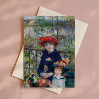 Cartão Duas Irmãs (no terraço) | Renoir