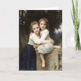 Cartão Duas Irmãs Vintage Fine Art de Bouguereau Card