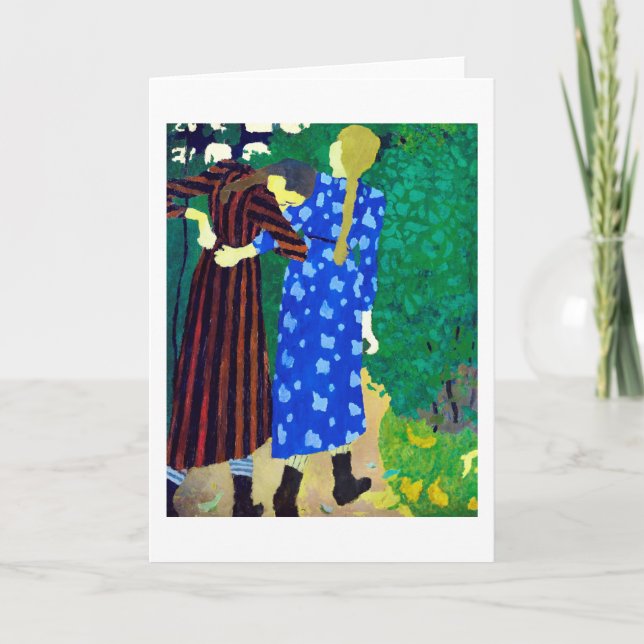 Cartão Duas Meninas, Edouard Vuillard (Frente)