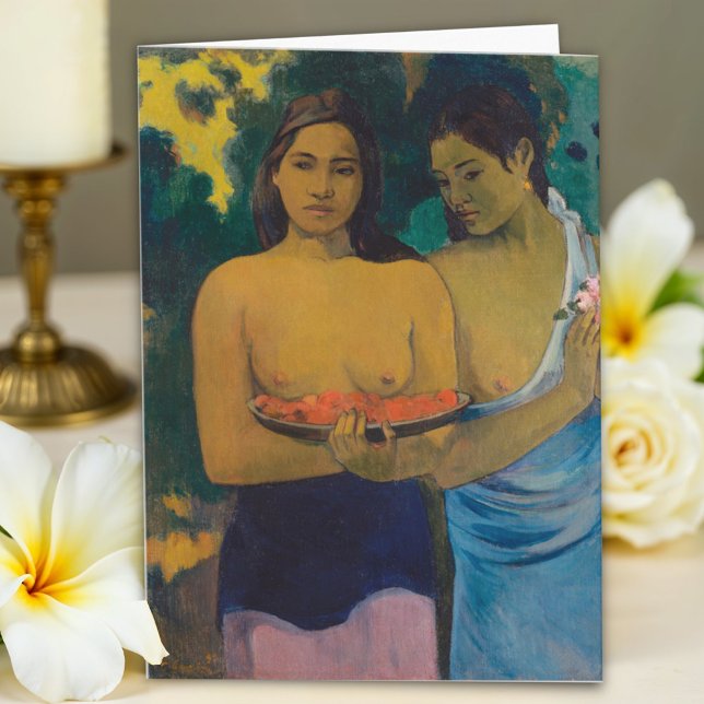 Cartão Duas mulheres taitianas por Paul Gauguin, Arte (Criador carregado)