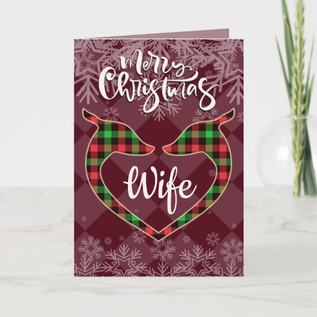 Cartão Duas mulheres veadas para a esposa/Namorada no Nat (Frente)