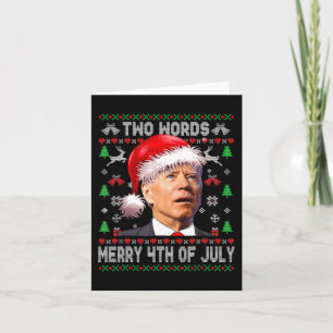 Cartão Duas palavras Feliz 4 de julho Joe Biden Natal