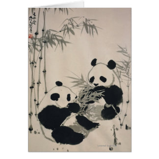 Cartão Duas pandas