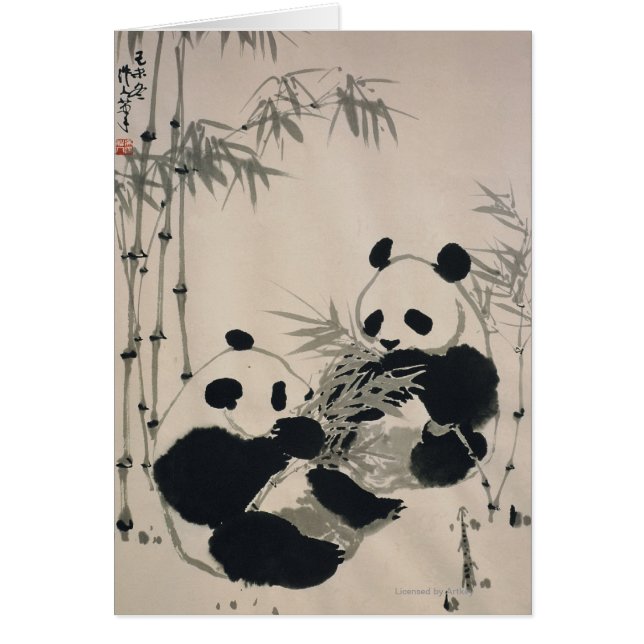 Cartão Duas pandas (Frente)