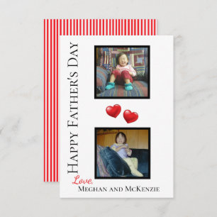 Cartão Duas Placa Personalizada de Dia de os pais Feliz p