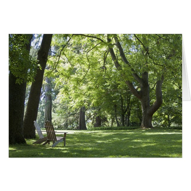 Cartão Duas placas Adirondack Chairs (Frente Horizontal)