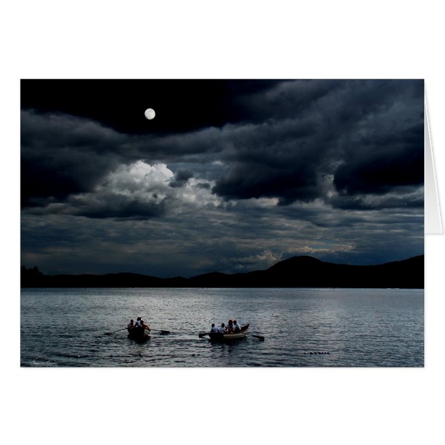 Cartão Duas vezes em uma lua azul (Frente Horizontal)