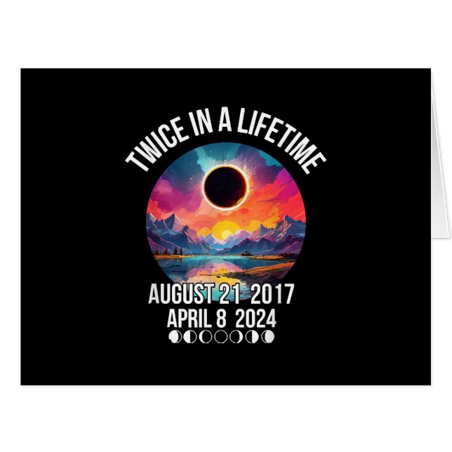 Cartão Duas vezes na vida abril de 2024 GIft for (Frente horizontal)