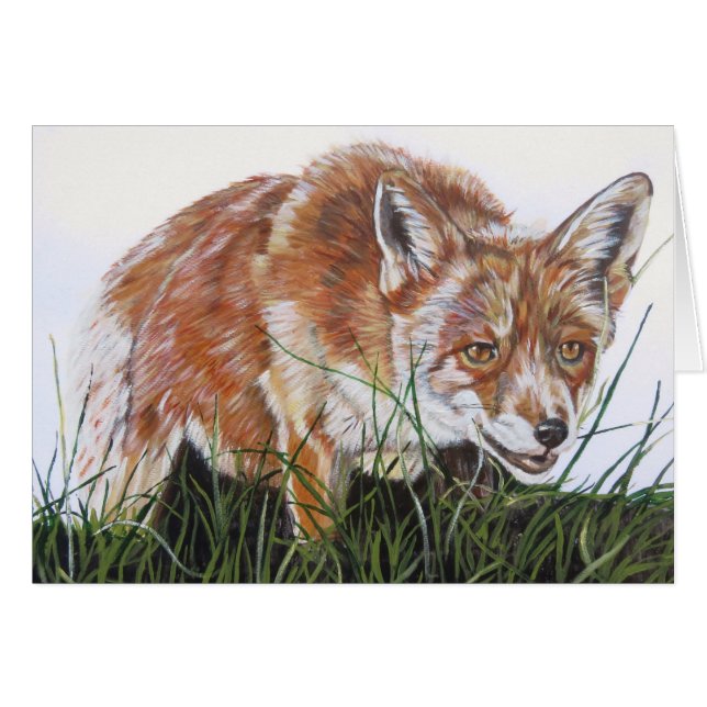 Cartão Dubbele kaart Vos. (Frente Horizontal)