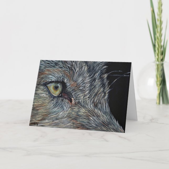 Cartão Dubbele kaart wolf (Frente)