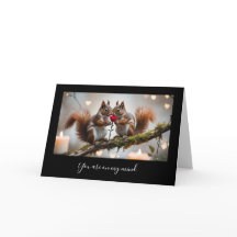 Dubbele Valentijn dieren wenskaart