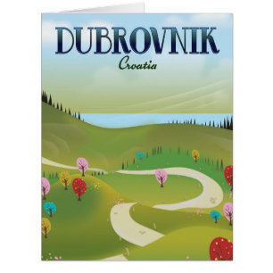 Cartão dubrovnik croatia paisagem poster.