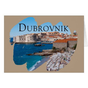 Cartão Dubrovnik: Vista de Praia e Cidade Velha
